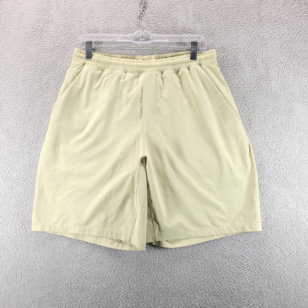 Lululemon Athletic Shorts Mens L Beige Pace Breaker Lined 9" Running Gym Pockets